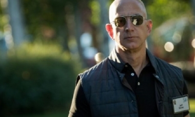  Foto tomada el 12 de julio de 2017 muestra a Jeff Bezos, director ejecutivo de Amazon