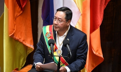 El presidente Luis Arce 