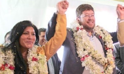 Soledad Chapetón y Samuel Doria Medina/Foto. RRSS