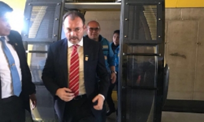 El canciller realizó un recorrido en la Línea Amarilla por la zona Sopocachi hasta El Alto/Foto. RRSS