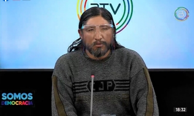 Representante de la Asamblea Permanente de Derechos Humanos de El Alto, David Inca.