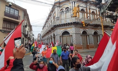 Marcha cívica en Tarija.
