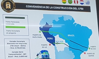 Proyecto del Tren Bioceánico Central propuesto por Bolivia/Foto. RRSS