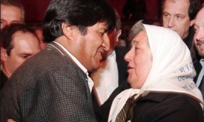 Evo Morales y Hebe de Bonafini/Foto. RRSS