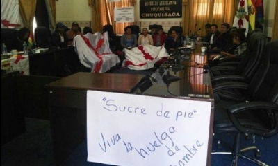 Huelga de Hambre en Chuquisaca en defensa del campo gasífero Incahuasi. Foto: RRSS