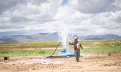 La Unidad Ejecutora de Pozos del MDRyT lleva a cabo la perforación de nuevos pozos para la implementación de sistemas de agua