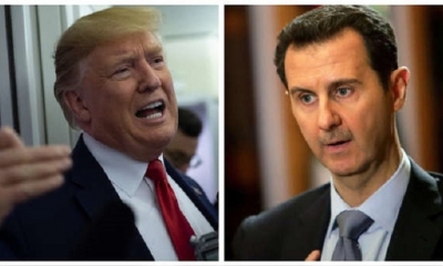 Donald Trump y Bashar al-Ásad. | Fuente: AFP