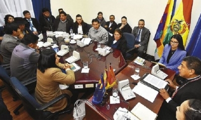 Huanacuni compareció ayer ante la Comisión de Relaciones Exteriores de la Asamblea. Foto: EL DEBER