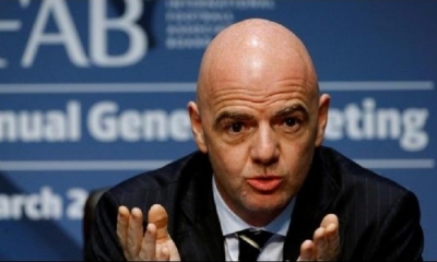 Gianni Infantino presidente de FIFA consiguió la aprobación del VAR. Foto. Reuters