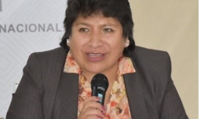 La vocal de Tribunal Supremo Electoral, Dina Chuquimia