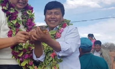 Jhonny Ortega,alcalde de Villa Abecia/Foto. RRSS