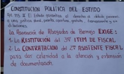 La protesta se instaló en la puerta del Ministerio Público/Foto. RRSS