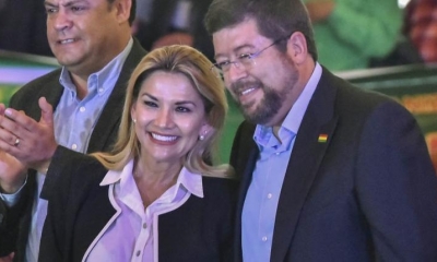 Jeanine Áñez junto al empresario Samuel Doria Medina. | Foto archivo | APG