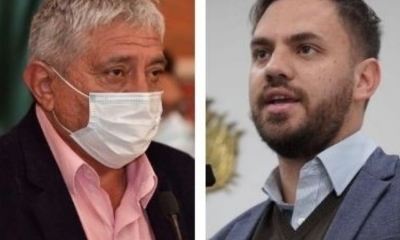 El alcalde de La Paz, Iván Arias, y el ministro de Gobierno, Eduardo del Castillo. Foto: Facebook