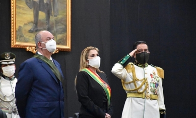 La presidenta Jeanine Añez