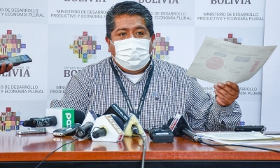 Viceministro de la Micro y Pequeña Empresa, Nelson Aruquipa.