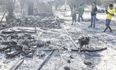 El fuego está descontrolado/Foto. RRSS