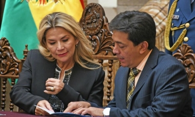 Jeanine Áñez  y Víctor Hugo Zamora