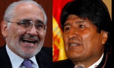 Carlos Mesa y Evo Morales/Foto. Kandire