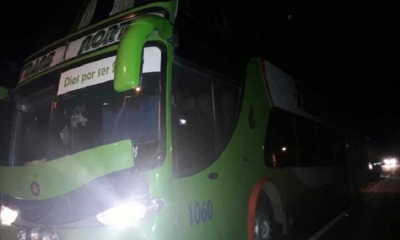 Los pasajeros de un bus de la empresa Trans Norte pasaron un gran susto la noche del miércoles,