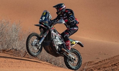 Daniel Nosiglia durante la competencia del Rally Dakar. 