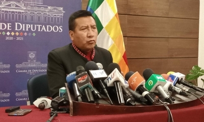 El presidente de la Cámara de Diputados, Freddy Mamani
