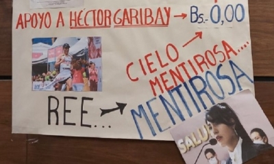 Papelógrafo que persentó el diputado Arce para descalificar la gestión de Cielo Veizaga