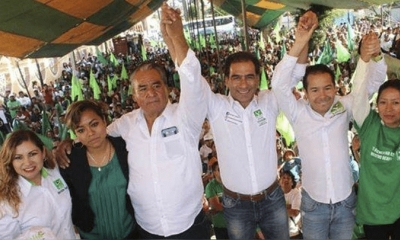 Félix Aguilar Caballero postuló y ganó por el Partido Verde.