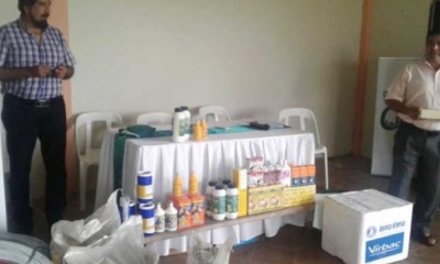 Wilman Peña, entregó material a beneficiarios del programa Vacas Lecheras.