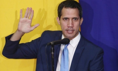 Juan Guiadó, durante una conferencia Fuente: AFP