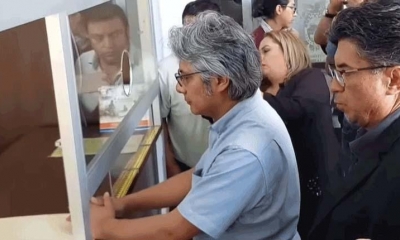 Wilfredo Chávez en al Fiscalía, en Sucre.