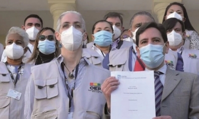 La Misión de Observación de la OEA con Salvador Romero.
