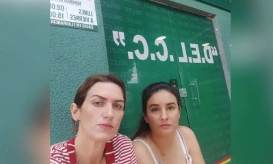 Asambleístas departamentales de Creemos: Paola Aguirre y Keila García