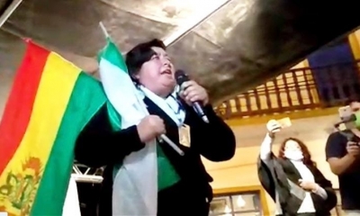 La concejala y nueva alcaldesa de Samaipata nombrada en un cabildo, María Elena Toledo. | RRSS
