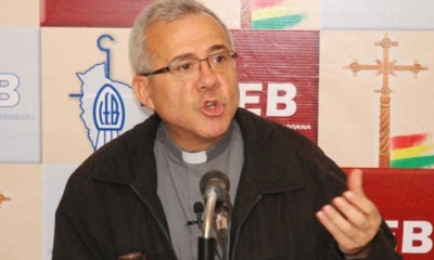 El secretario general adjunto de la Conferencia Episcopal de Bolivia (CEB), padre José Fuentes.