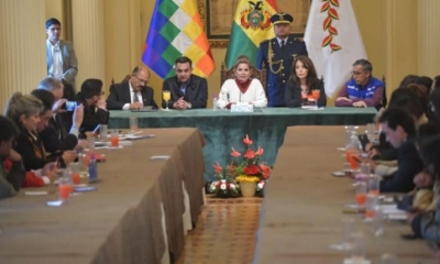 Reunión de la presidenta Áñez con jefes y directores de prensa y medios de comunicación. | Ministerio de la Presidencia