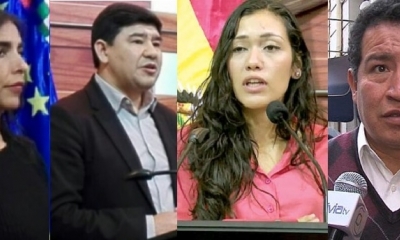 Gabriela Montaño, Milton Barón, Adriana Salvatierra y Victor Borda/Foto. Kandire