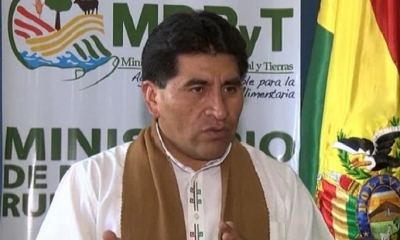 Ministro de Desarrollo Rural y Tierras, César Cocarico. Foto: Internet