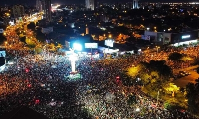 Masiva concentración a los pies de El Cristo redentor 