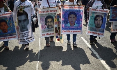 Los 43 estudiantes desaparecieron entre la noche del 26 y la madrugada del 27 de septiembre de 2014 en Iguala, Guerrero. 