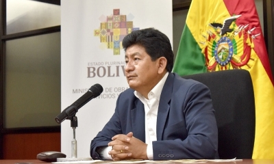 El ministro de Obras Públicas, Servicios y Vivienda, Édgar Montaño