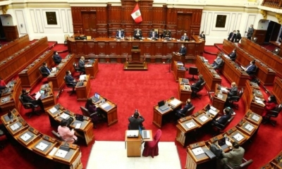 Pleno virtual en el Congreso de Perú. 