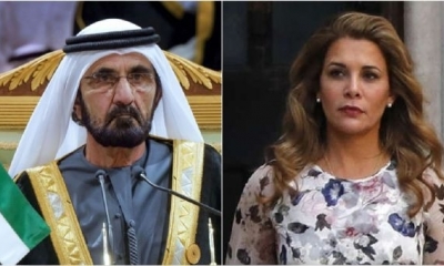 El soberano de Dubái, Mohamed bin Rashid Al Maktoum y princesa Haya de Jordania.