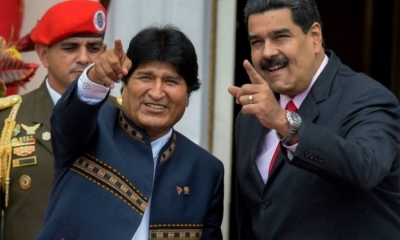 Los presidentes Evo Morales y Nicolás Maduro. Foto: El Comercio