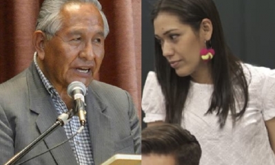 Victor Hugo Cárdenas y Adriana Salvatierra/Foto. Kandire