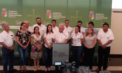 Gobernador Rubén Costas en conferencia de prensa/Foto. RRSS