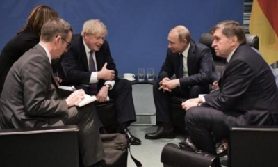 El primer ministro británico, Boris Johnson, y el presidente ruso, Vladimir Putin.| Foto de archivo. | AFP