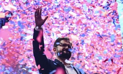El joven diputado de izquierda Gabriel Boric, abanderado del Frente Amplio y el Partido Comunista