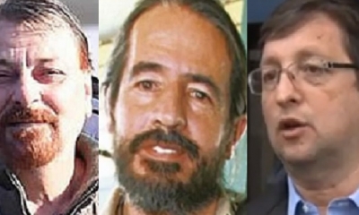  Cesare Battisti, Raúl García y Óscar Ortiz/Foto. Kandire