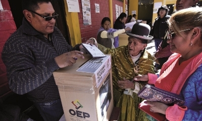 Uno de los recintos de los comicios de octubre de 2019, los que fueron anulados. Foto: Archivo